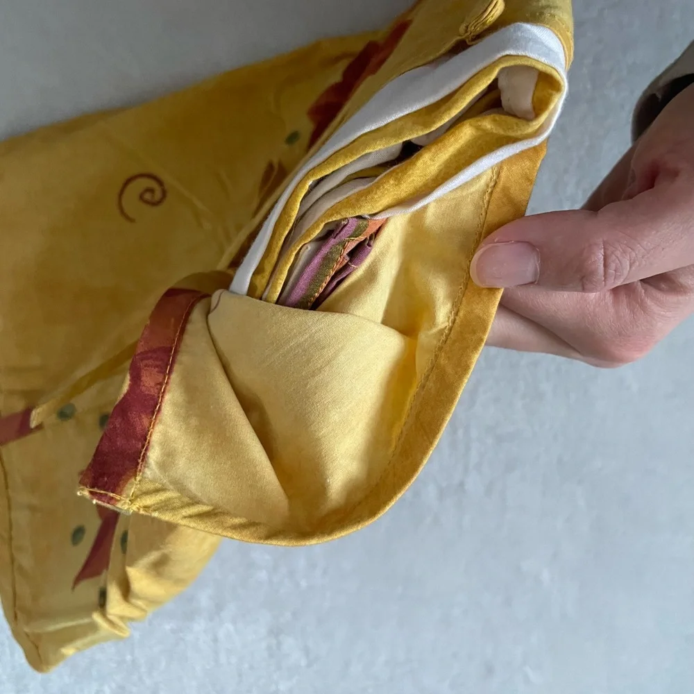 Marrakesh NEW Twin size Yellow and Red Bed Skirt 100% Cotton - Picture 7 of 7